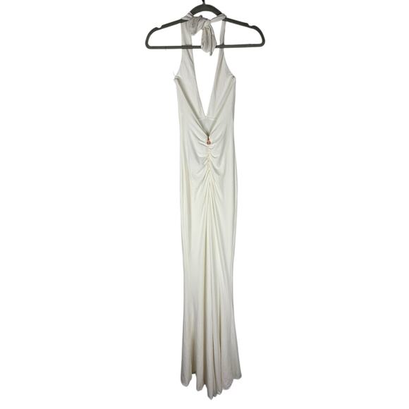 Nookie Illegal Halter Gown Maxi Formal Elegant Gala Bridal Wedding Party XS - Picture 6 of 10